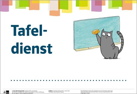 Einfacher Lehreralltag – kostenlose Karten für Klassendienste