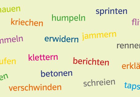 Wortfelder, verschiedene Verben zu gehen und sagen