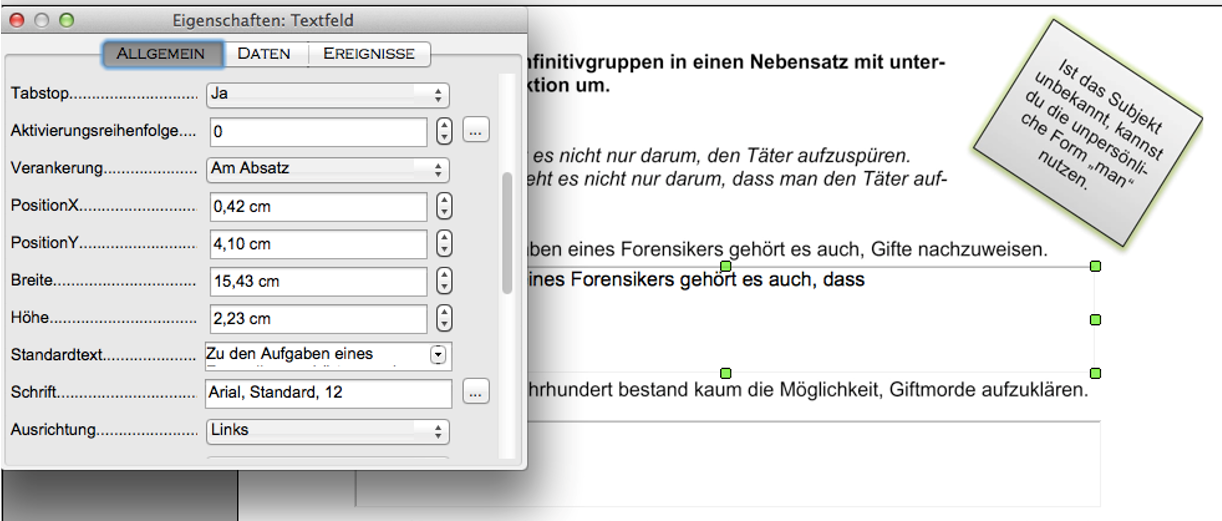 interaktive_PDF_Screenshot-2 Screenshot OpenOffice Eigenschaftenm Textfeld anzeigen und bearbeiten