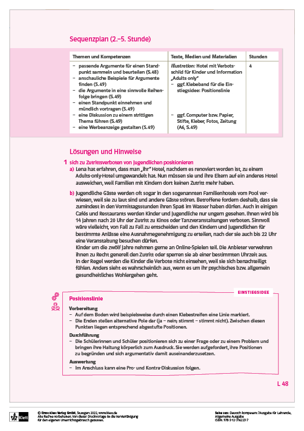 Abbildung Sequenzplan