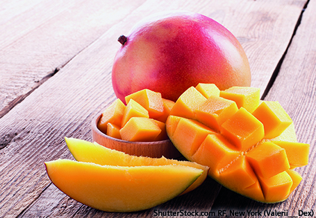 Obst Mango aufgeschnitten