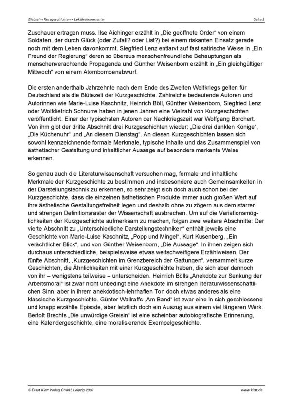 Ihr kostenloses Montagspaket – Kommentar zur Lektüre Siebzehn
