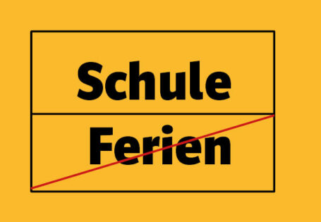 Schild Ferienende