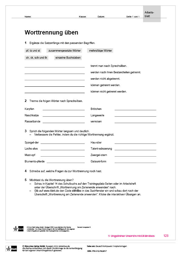 Voransicht_Kopiervorlagen_Deutsch_kompetent_Worttrennungen_aus_316281