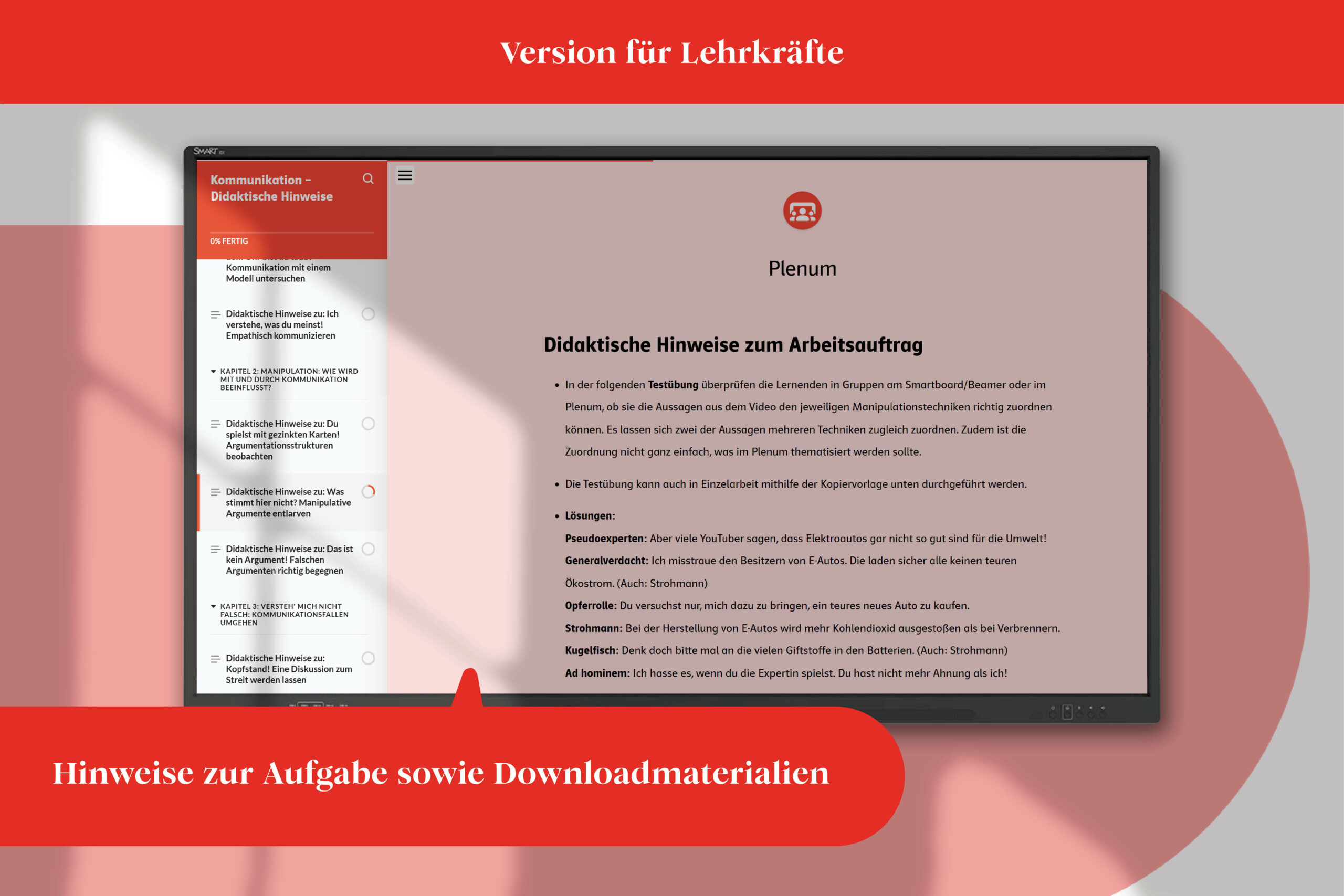 Screenshot teachkit Kommunikation