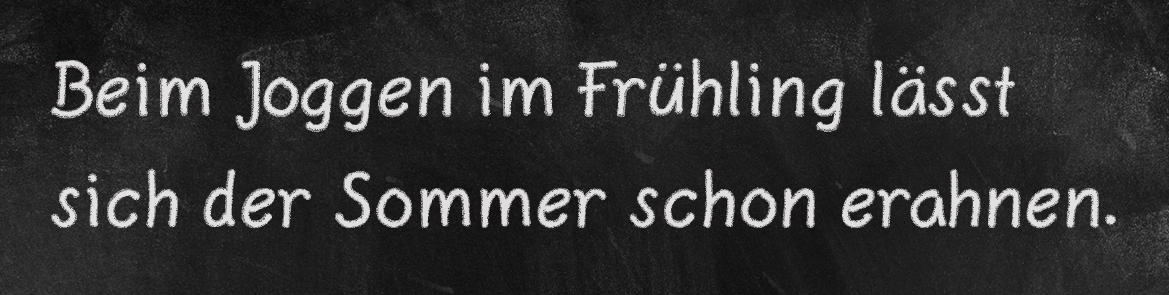 Beispielsatz an Tafel