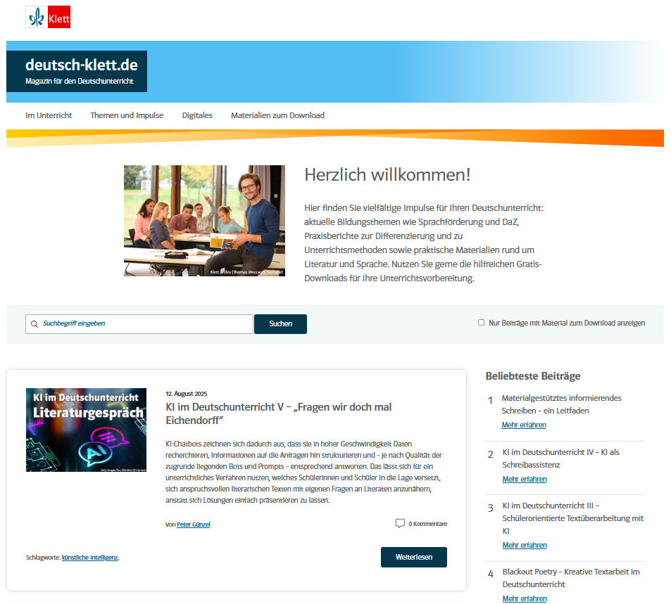 Neues Design im Deutschblog